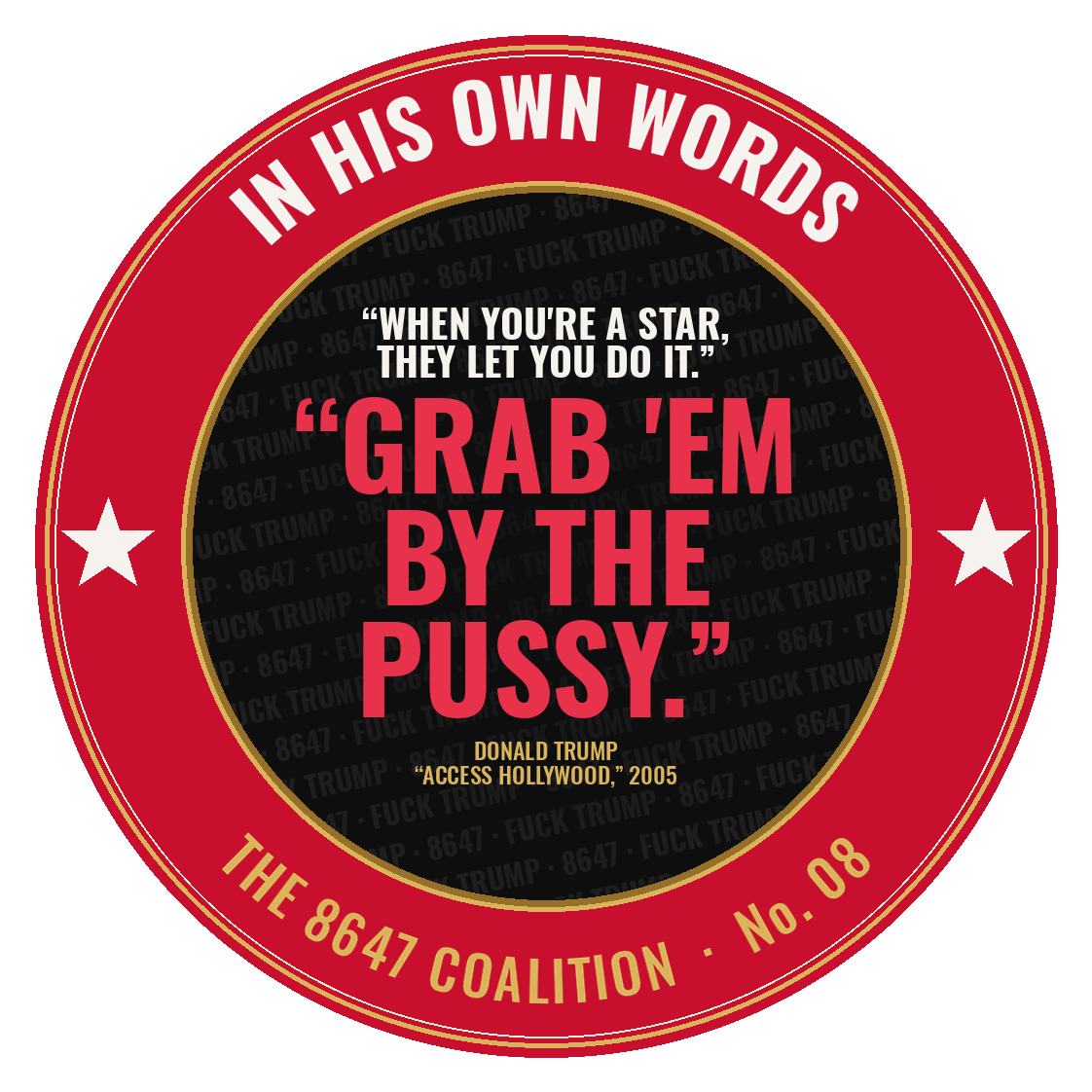 "In his own words" sticker set