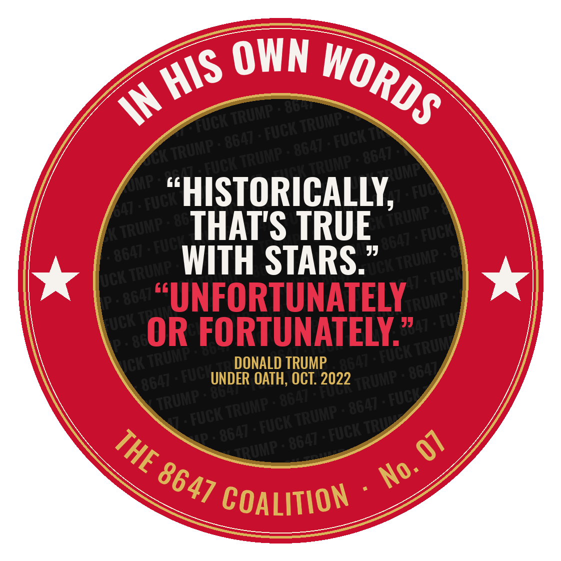 "In his own words" sticker set
