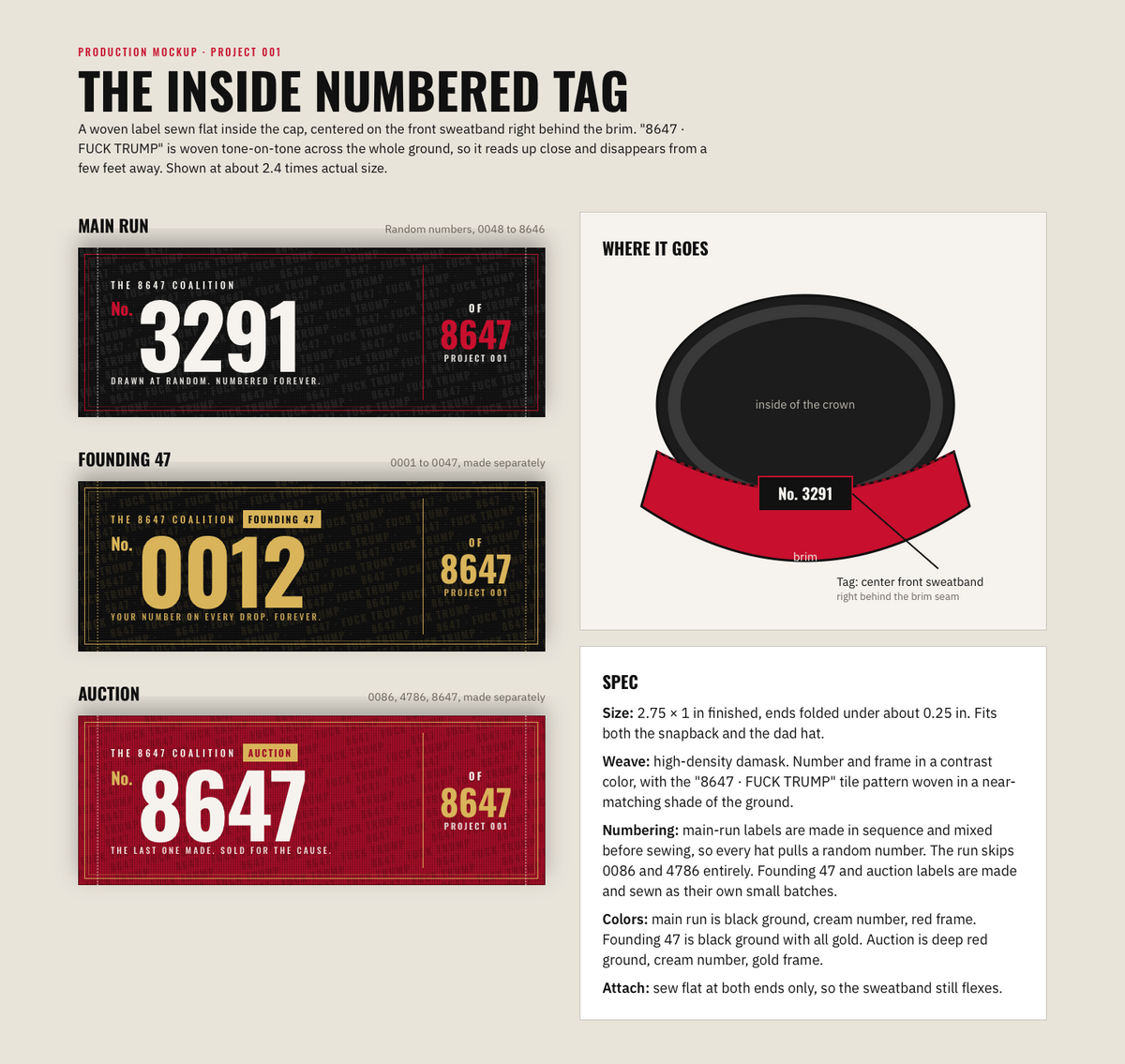 Project 001: one hat