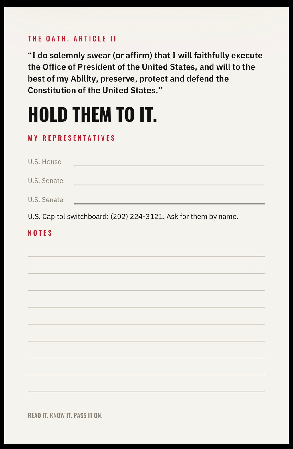 Pocket Constitution