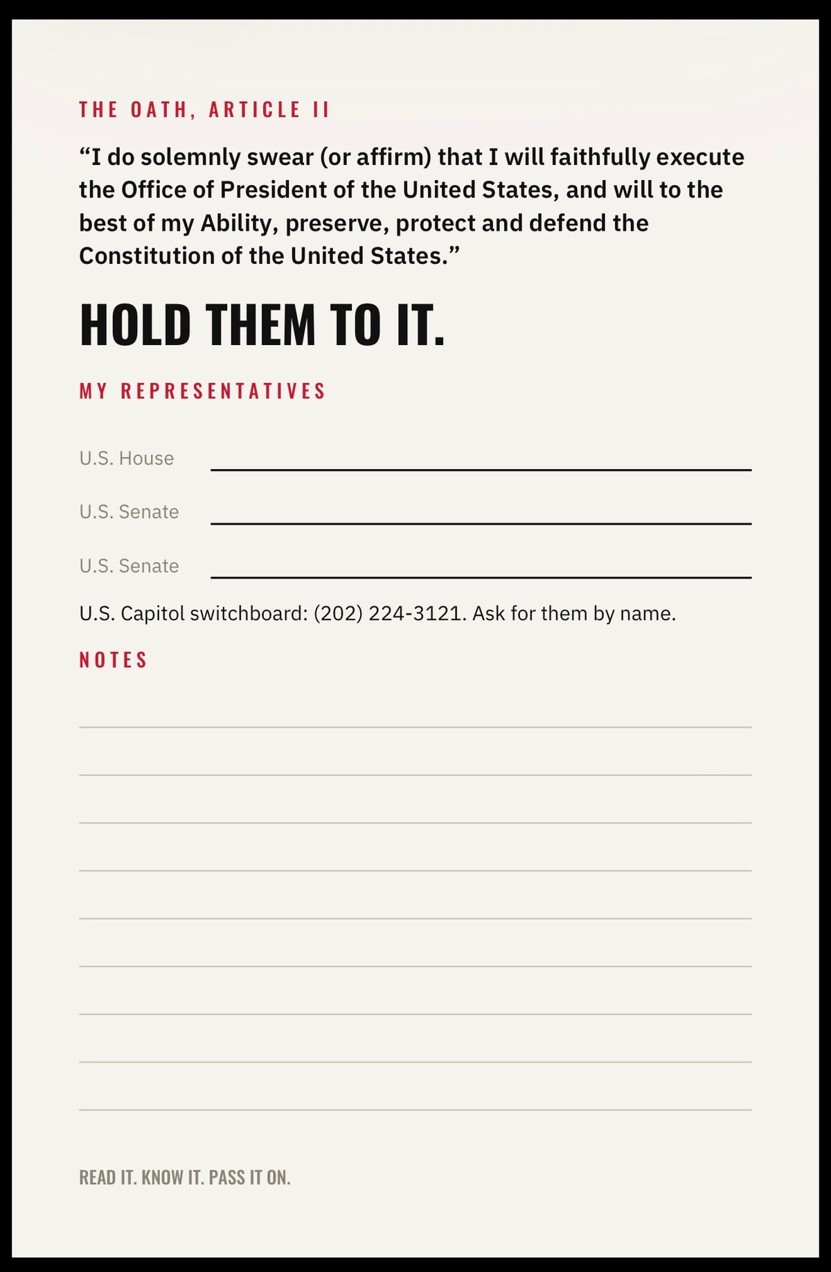 Pocket Constitution